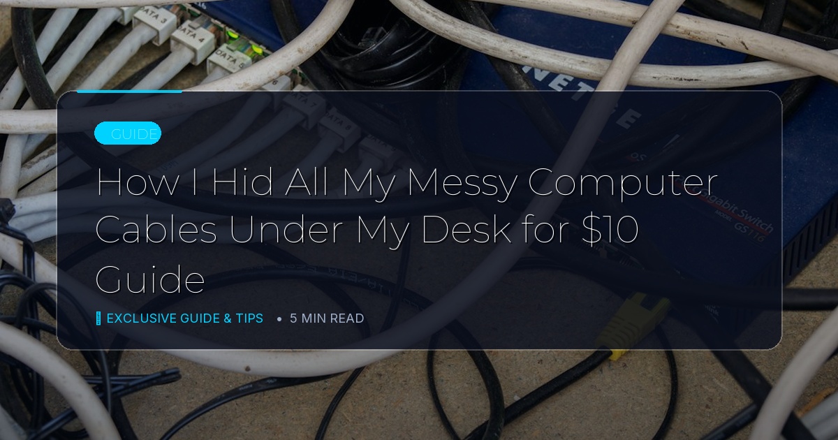 How I Hid All My Messy Computer Cables Under My Desk for $10 Guide